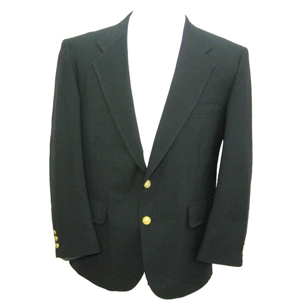 David Taylor Blazer Mens Size 40s Brass Buttons Wool Blazer Suit Jacket Coat